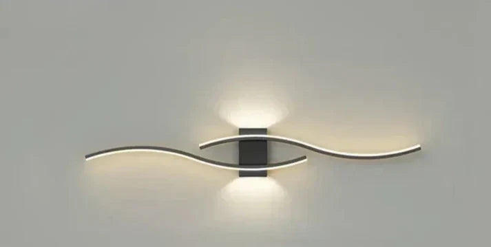 Lumivora Wave LED Applique Murale | Design Moderne en Vague | Économique en Énergie & Élégant | 60×15 cm | Lumière Chaude, Non Éblouissante