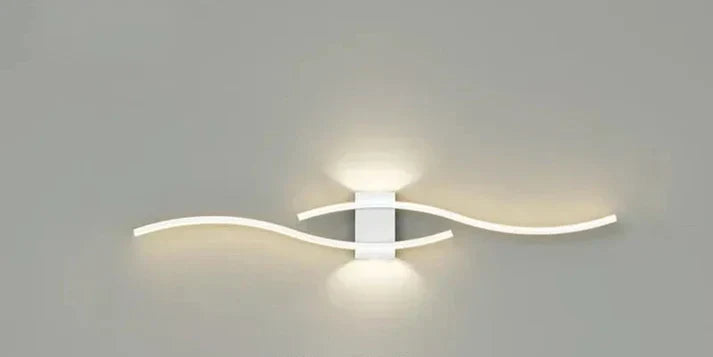 Lumivora Wave LED Applique Murale | Design Moderne en Vague | Économique en Énergie & Élégant | 60×15 cm | Lumière Chaude, Non Éblouissante