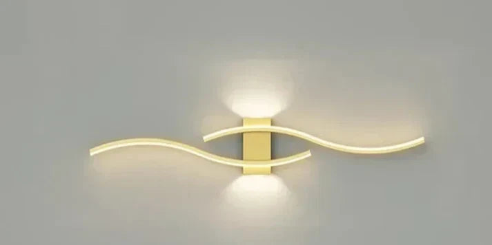 Lumivora Wave LED Applique Murale | Design Moderne en Vague | Économique en Énergie & Élégant | 60×15 cm | Lumière Chaude, Non Éblouissante