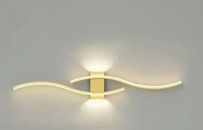 Lumivora Wave LED Applique Murale | Design Moderne en Vague | Économique en Énergie & Élégant | 60×15 cm | Lumière Chaude, Non Éblouissante