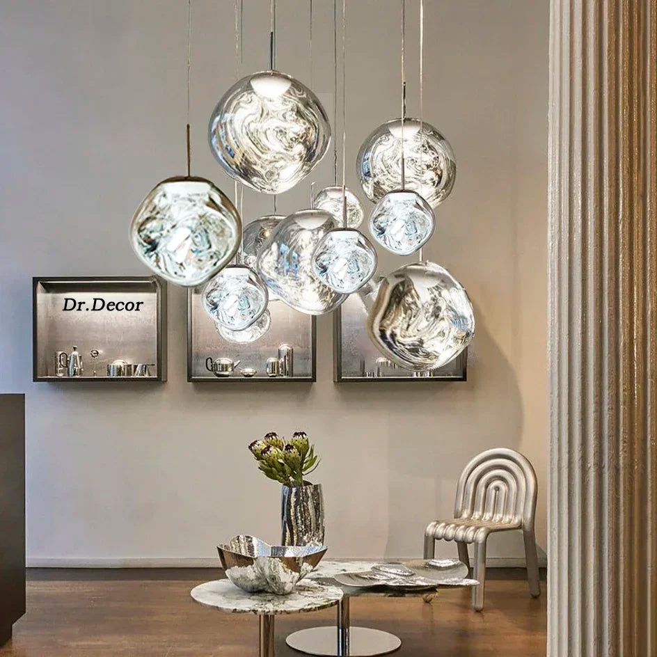 Lampe Suspendue Moderne en Verre pour Intérieurs Élégants