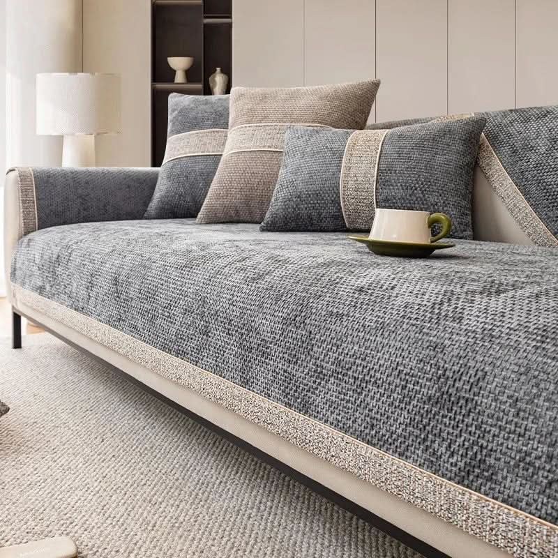 Housse de canapé LEINENLUX – Antidérapante & Élégante pour chaque salon