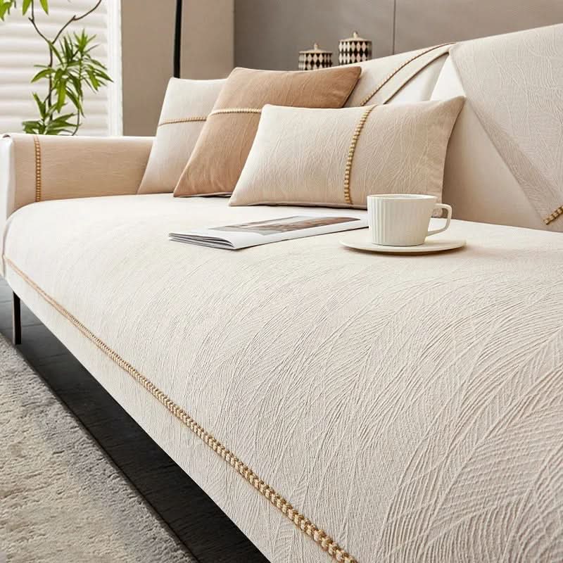 Housse de canapé LEINENLUX – Antidérapante & Élégante pour chaque salon