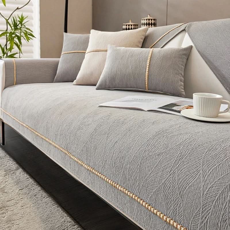 Housse de canapé LEINENLUX – Antidérapante & Élégante pour chaque salon