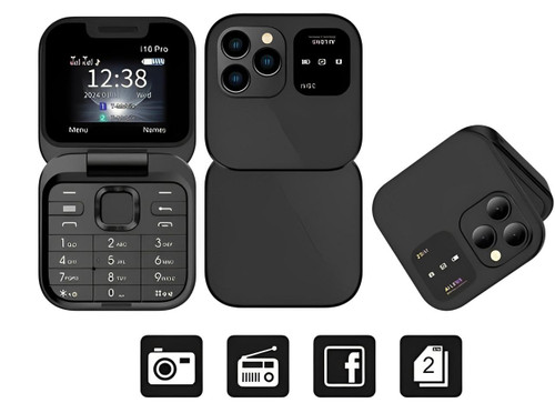 Skanto | Téléphone à clapet Dual SIM | Écran 1,77" | 1000 mAh | Micro USB