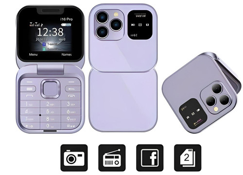 Skanto | Téléphone à clapet Dual SIM | Écran 1,77" | 1000 mAh | Micro USB