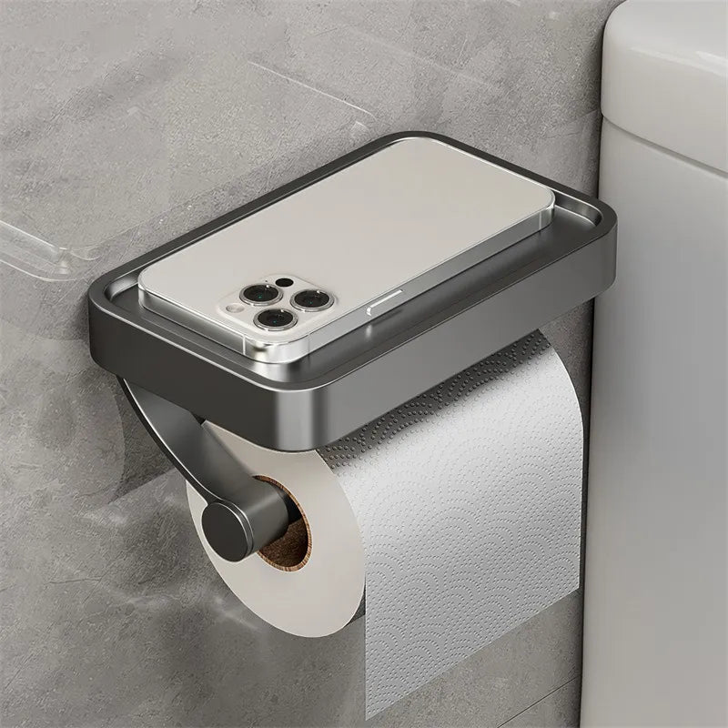 Distributeur de papier toilette avec étagère - Stalux