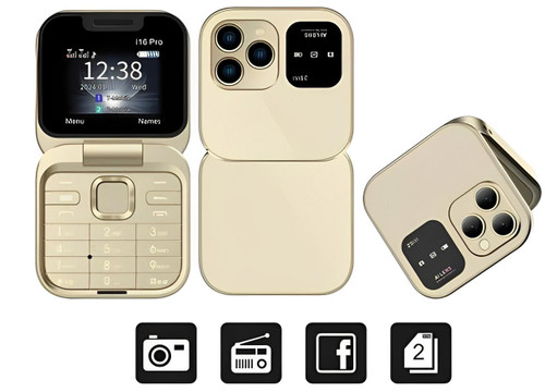 Skanto | Téléphone à clapet Dual SIM | Écran 1,77" | 1000 mAh | Micro USB