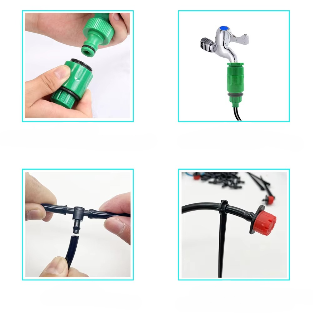 Kit d'irrigation pour plantes avec minuterie et goutte-à-goutte