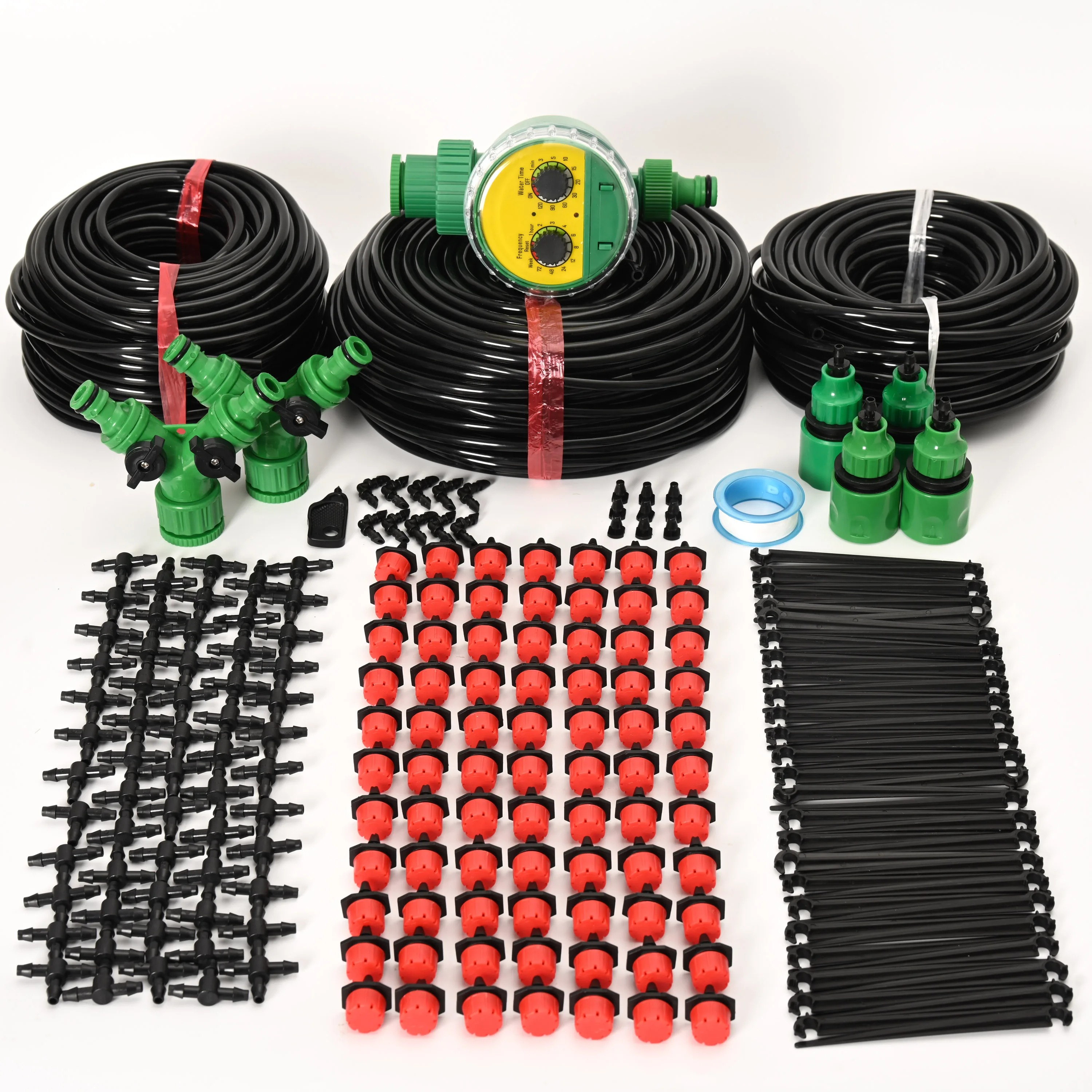 Kit d'irrigation pour plantes avec minuterie et goutte-à-goutte