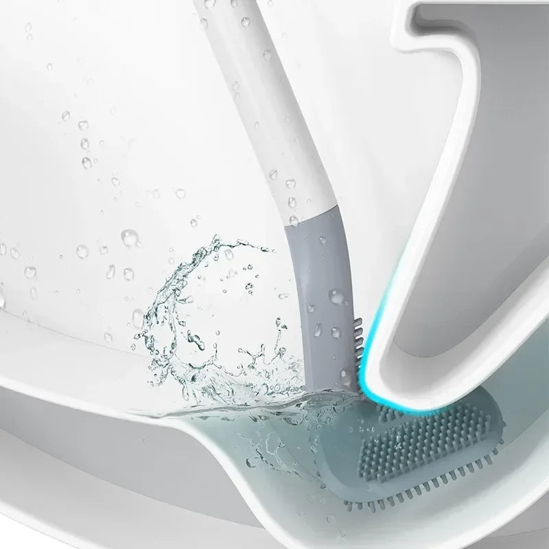 Brosse de toilette en silicone hygiénique