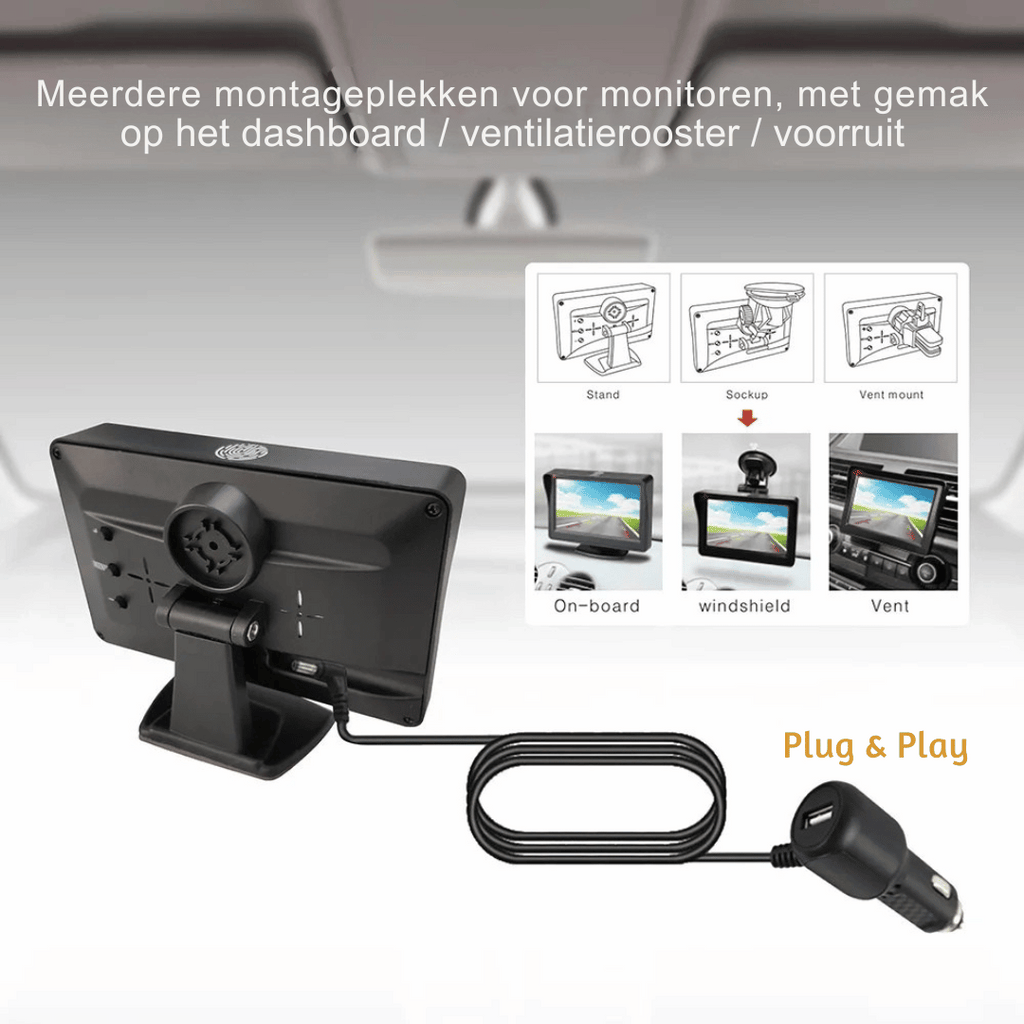 Caméra de Recul HD Solaire - Sans Fil - IP67