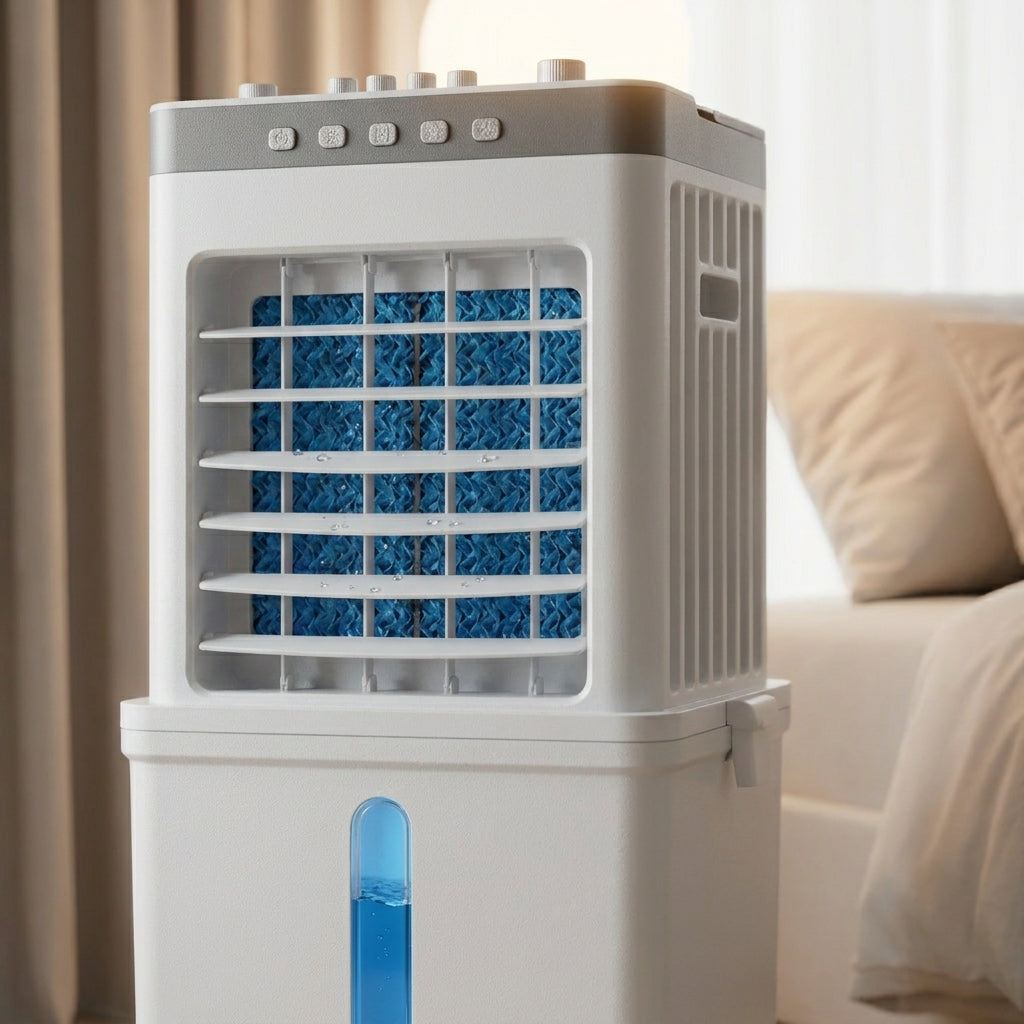 Climatiseur Portable 3-en-1 : Refroidisseur d'Air, Déshumidificateur & Ventilateur