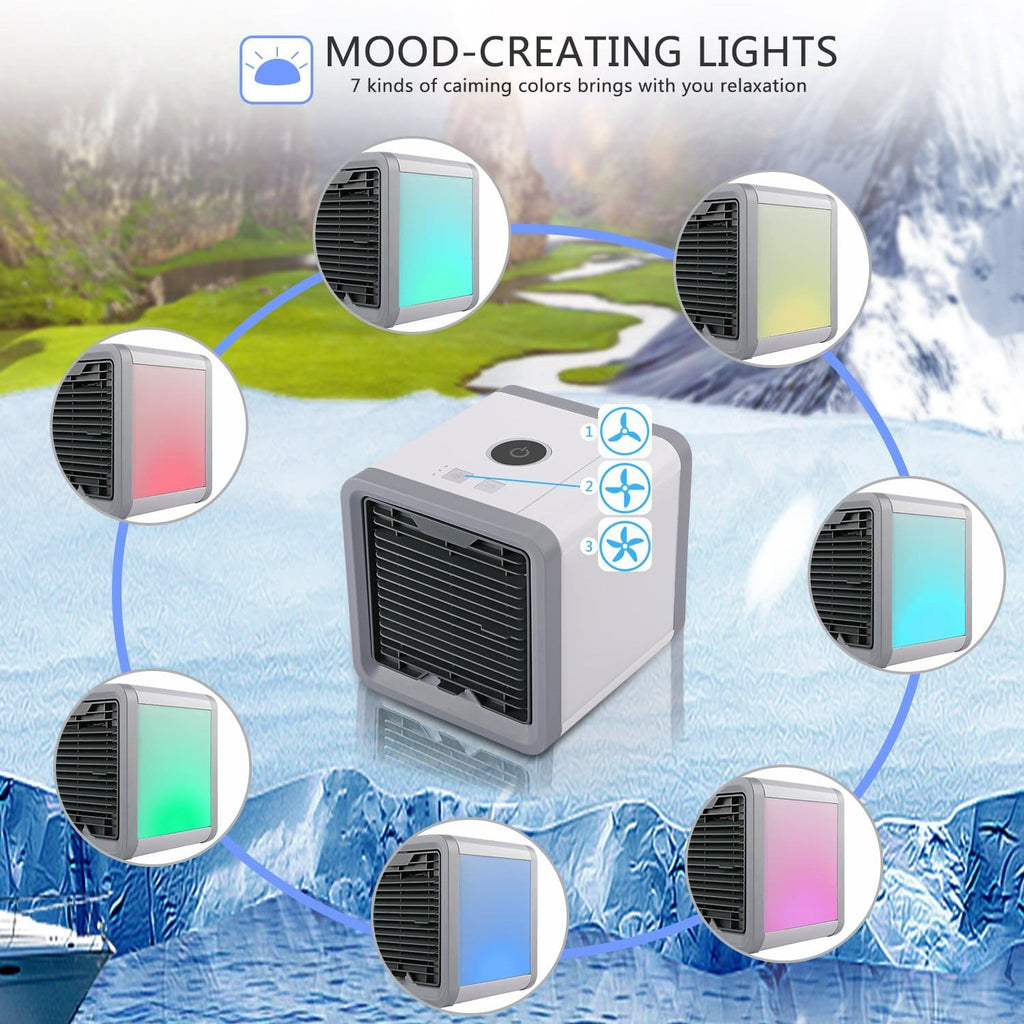 Climatiseur mobile 3-en-1 Unisexe avec refroidisseur, humidificateur, purificateur d'air