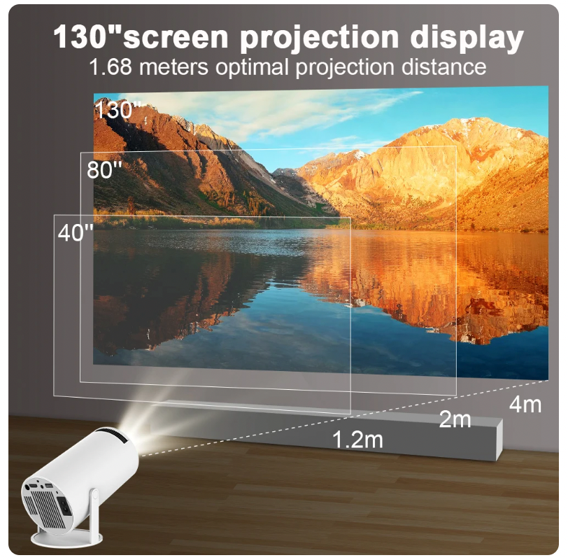 Projecteur Portable Extérieur - Projecteur de Cinéma à Domicile