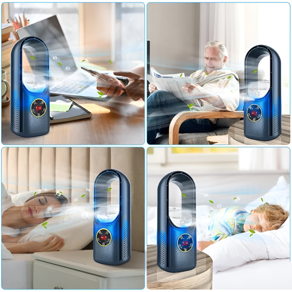 Refroidisseur d'air portable silencieux unisexe pour la maison et le bureau