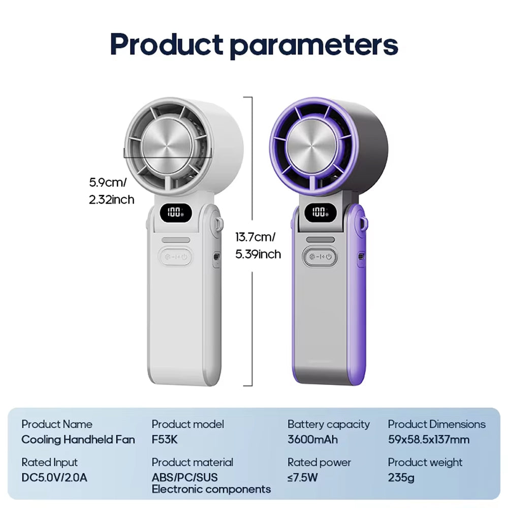 Ventilateur Turbo Portable avec Refroidissement à Semiconducteur - Refroidissement Direct