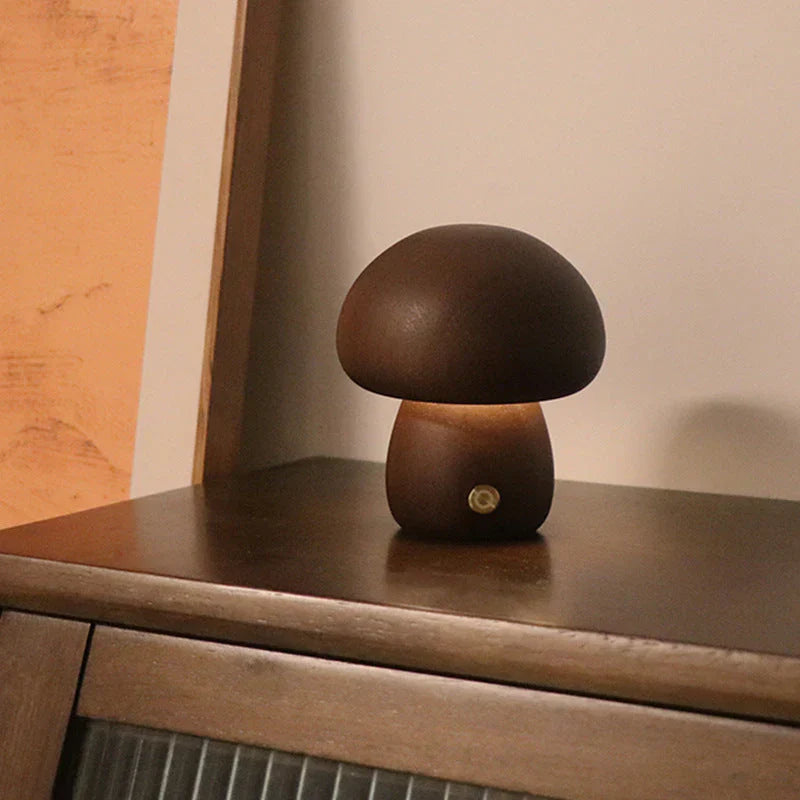 Lampe de nuit LED en bois - GlowShroom