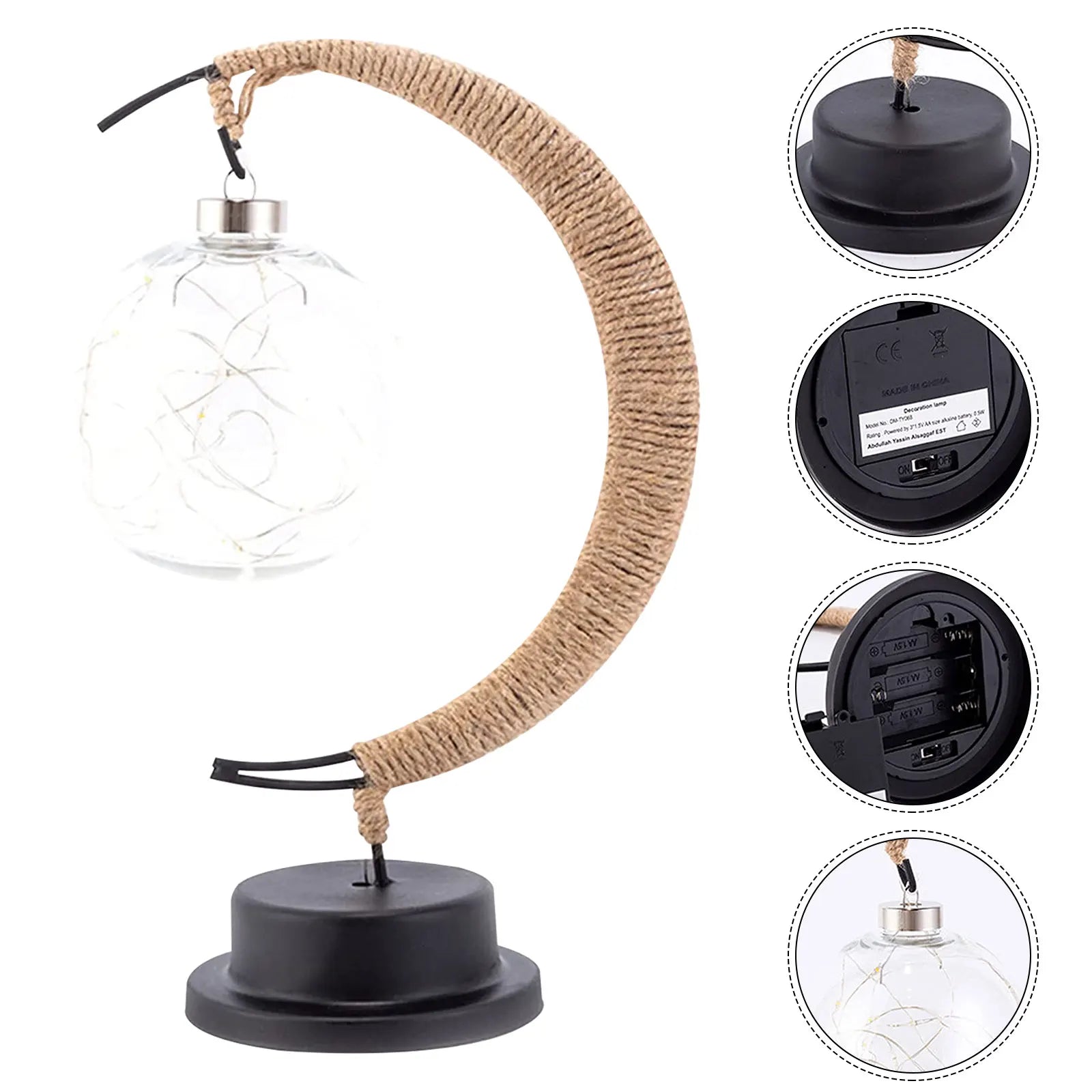 Lampe de Lune Rêveuse - Verre Borosilicaté