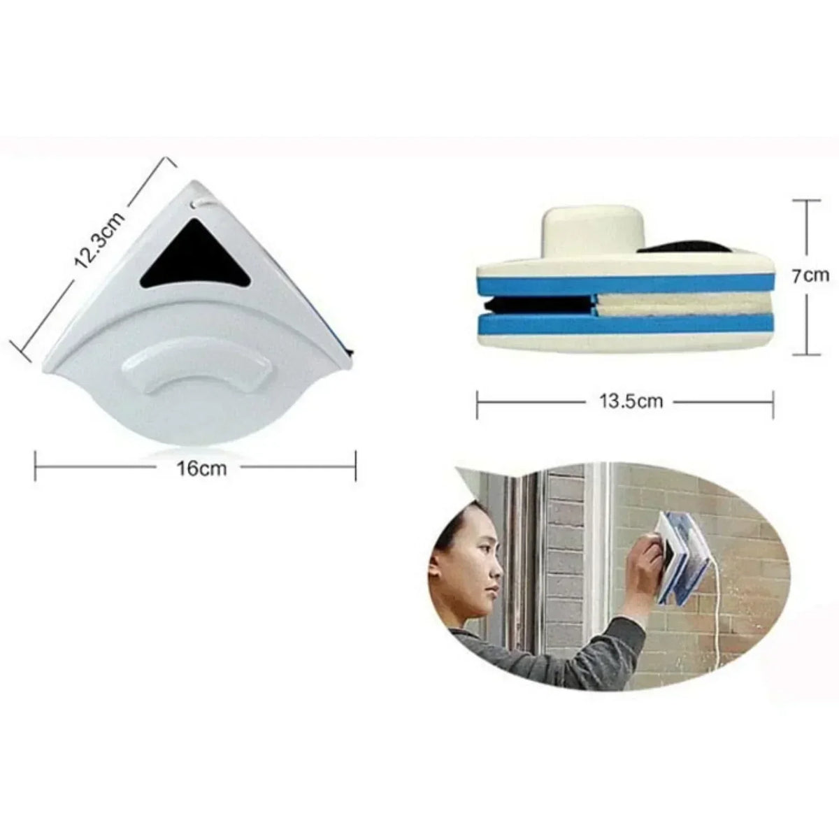 Nettoyeur de Fenêtres Magnétique Double Face pour un Nettoyage de Verre Sans Effort