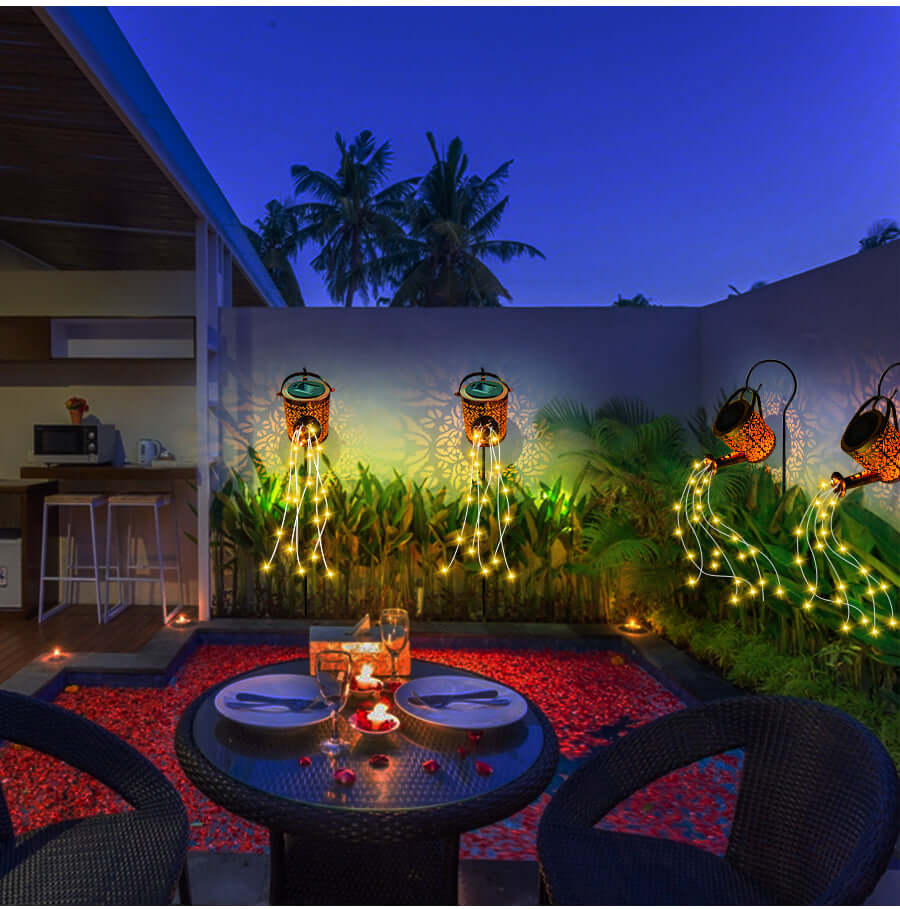 Lumière de Jardin Solaire de 80 cm Décor de Cascades LED Extérieur