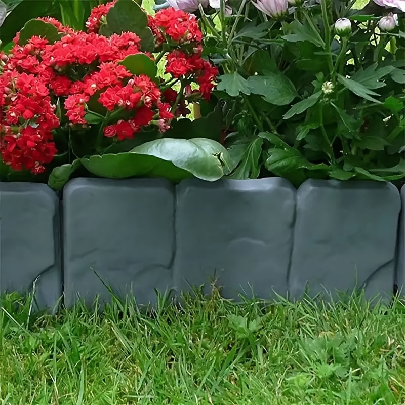 Ensemble de Bordure de Jardin en Pierre – Pratique et Décoratif
