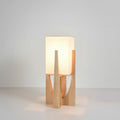 Lampe sur pied au design japonais en bois