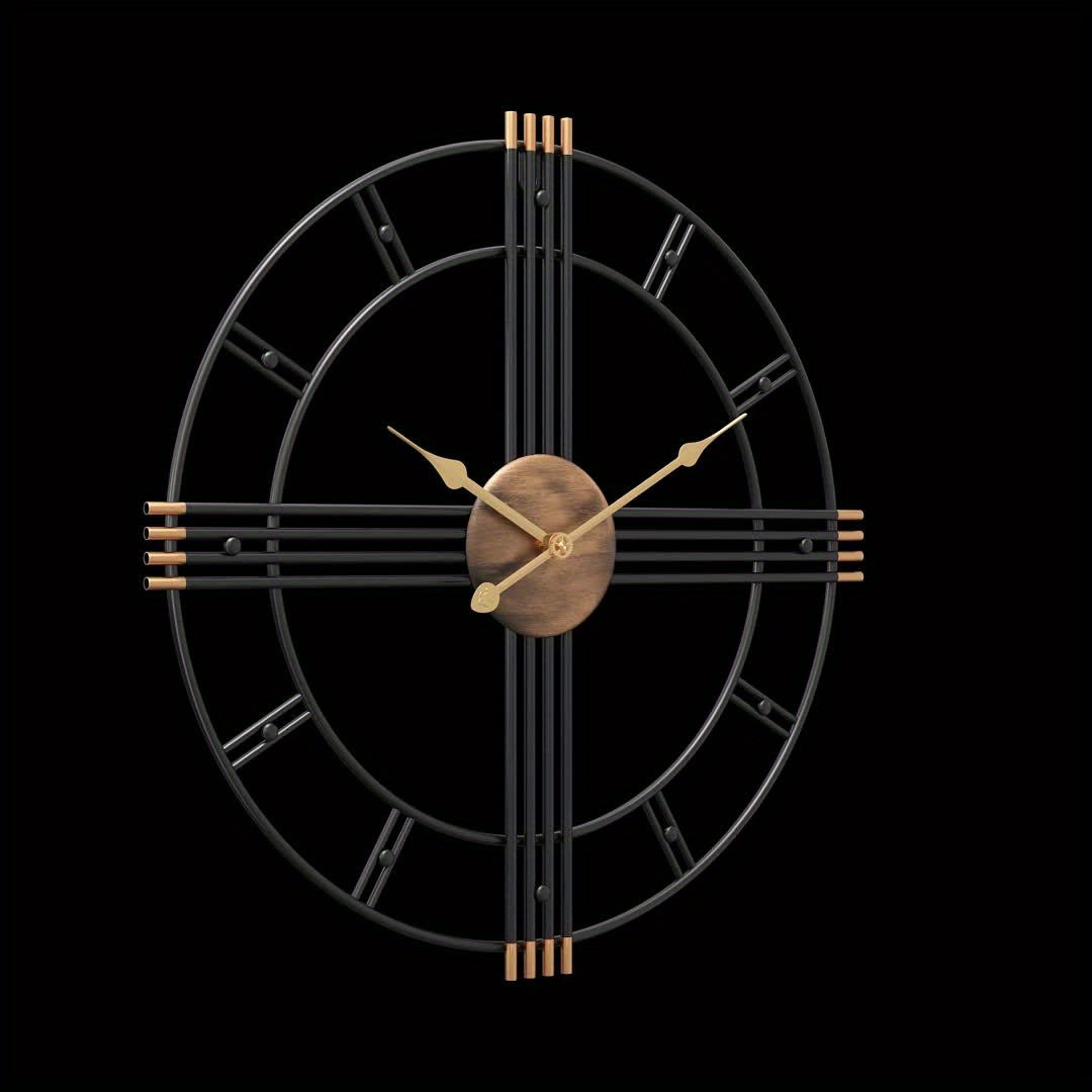 CASAELIX – Horloge Murale Croisée Minimaliste Moderne avec Cadre Géométrique Structuré et Mouvement Silencieux