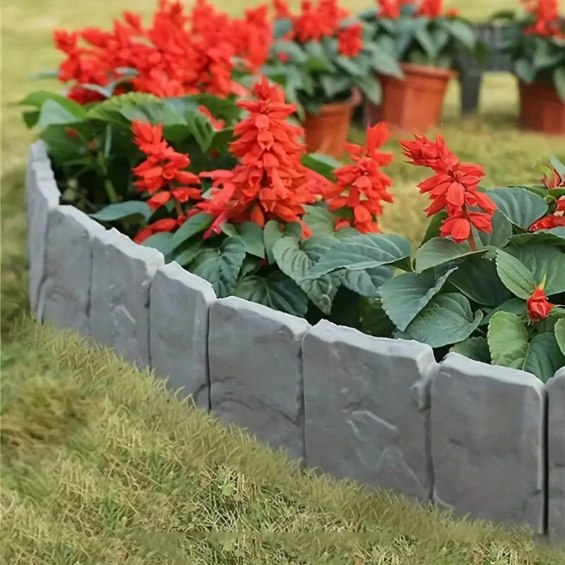 Ensemble de Bordure de Jardin en Pierre – Pratique et Décoratif