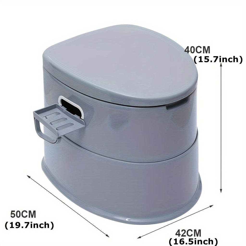 Toilettes Portables Grises en PVC - Confortables et Pratiques pour le Camping et les Situations d'Urgence