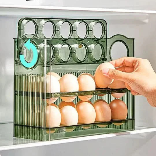 Rangement d’œufs pour frigo avec distribution facile