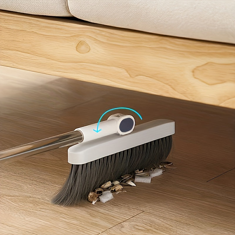 CLEANSWEEP PRO – Ensemble de balai et pelle à poussière avec manche long rotatif et dents de peigne intégrées