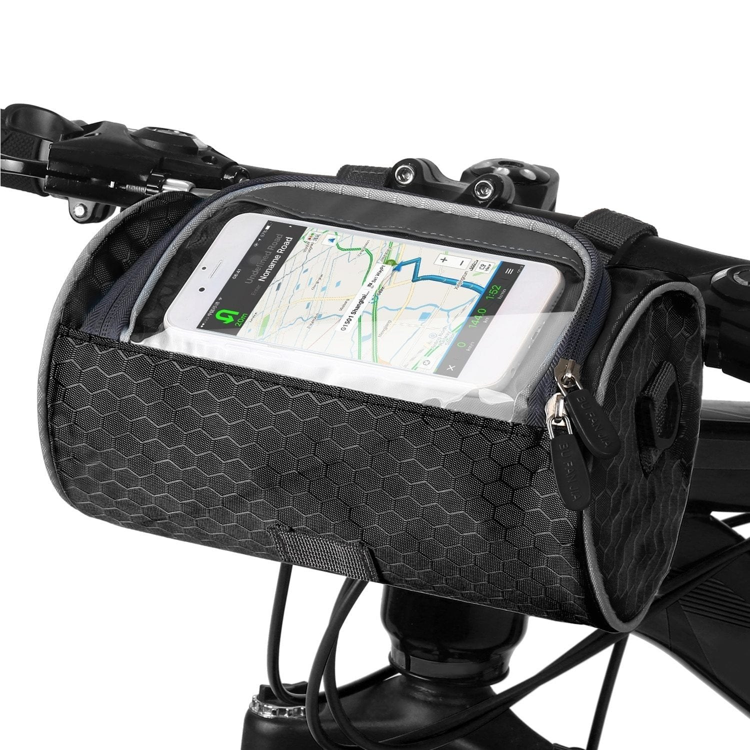 Sac de Guidon de Vélo Pratique avec Support pour Smartphone et Matériau Déperlant