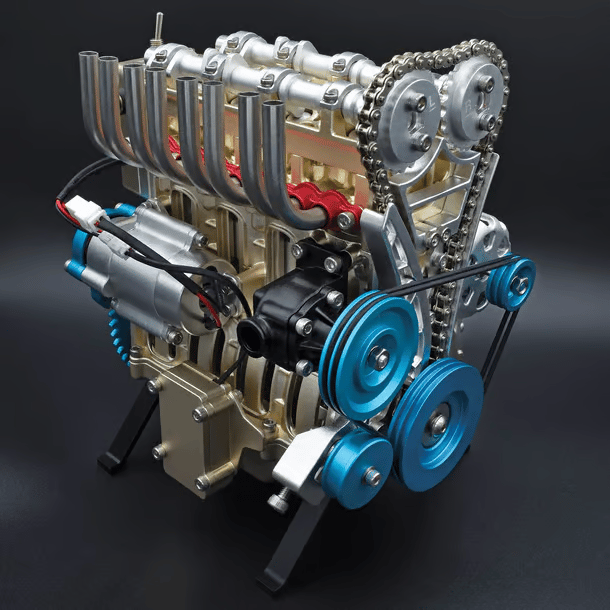 Modèle de moteur automobile | 8 cylindres | Objet de collection en résine massive | Objet d'apprentissage et de décoration