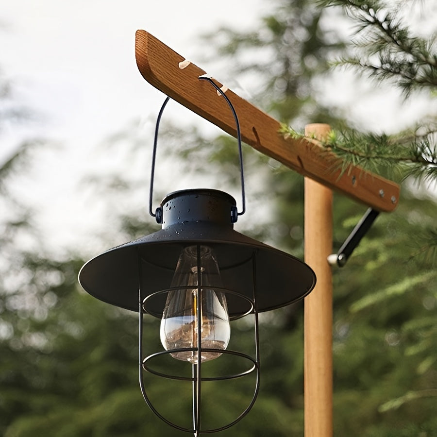 Ensemble de 2 Lanternes Solaires Rétro – Lampes Suspendues Vintage pour Jardin et Balcon