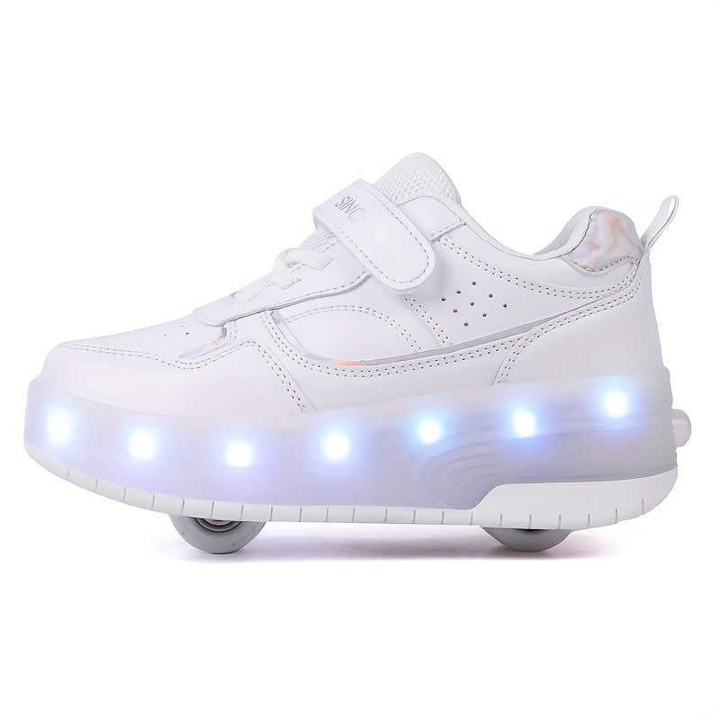 GlowRiders Roller Sneakers - Pour Enfants avec Spectacle de Lumières