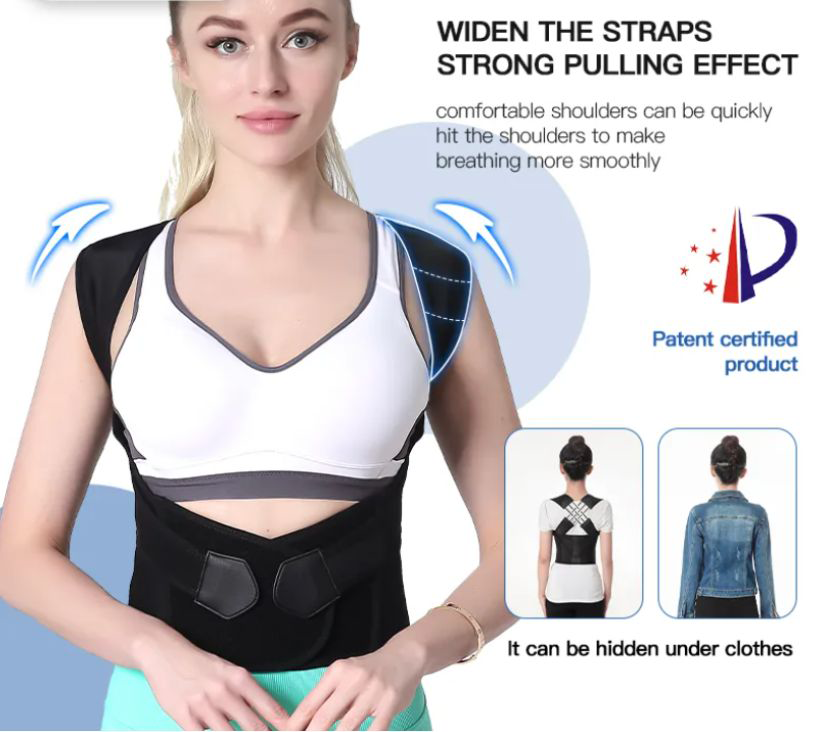 Sandsberg | Ceinture de correction de posture | Soutien immédiat du dos et des épaules | Noir