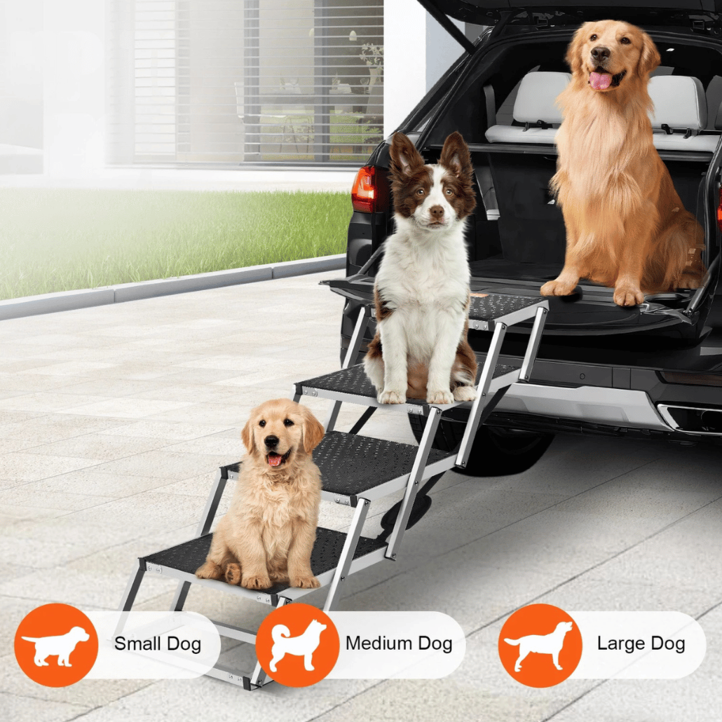 Escaliers de voiture pliants pour chiens - Design Easy-Hop