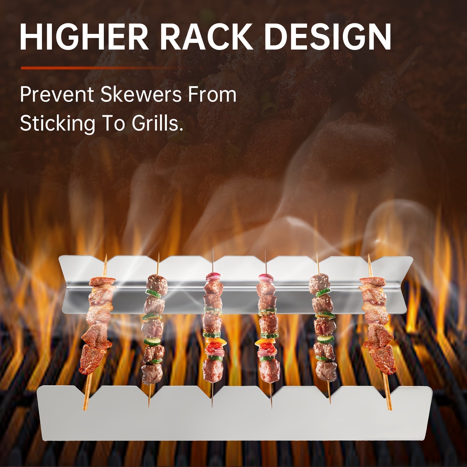 SKEWERRACK – Support de Grillade Élevé Antiadhésif