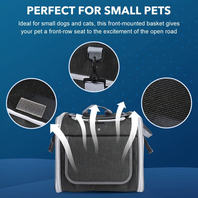 Panier de vélo extensible pour animaux de compagnie – Confortable et sûr pour les petits chiens et chats