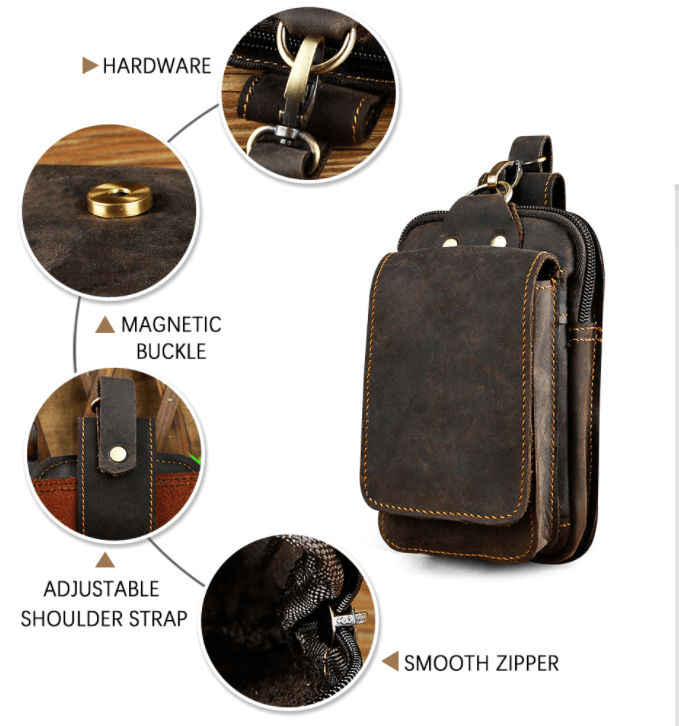 MOVEPOUCH – Sac Banane Croisé pour Hommes pour Voyage et Activités de Plein Air