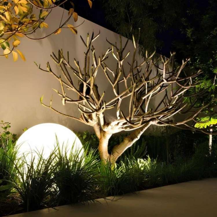 Lumière de Jardin Sphérique Écologique Illuminée