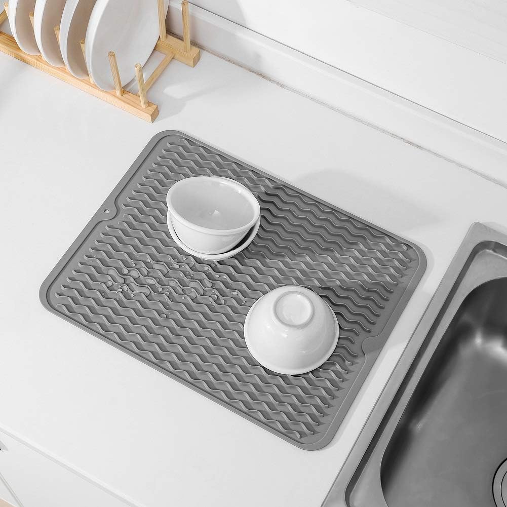 Tapis de séchage en silicone écologique - Utilisations multiples & résistant à la chaleur