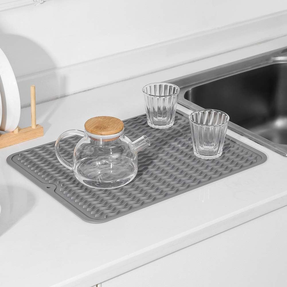 Tapis de séchage en silicone écologique - Utilisations multiples & résistant à la chaleur