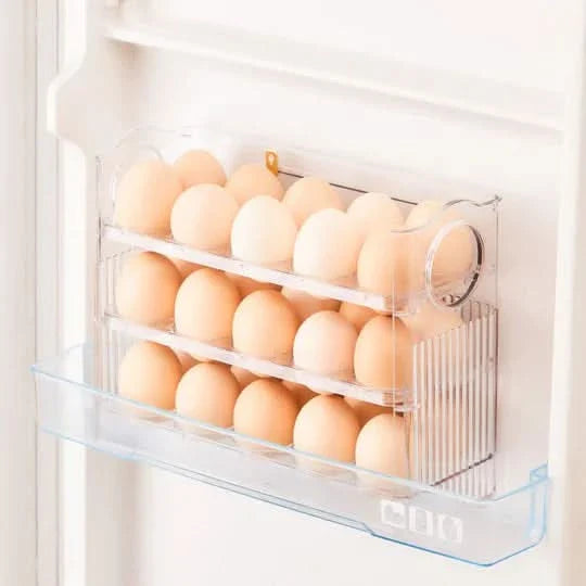 Rangement d’œufs pour frigo avec distribution facile