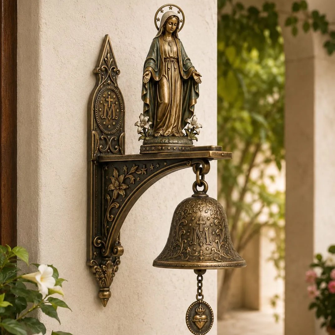Horloge Murale en Bronze pour Prière et Autel Domestique