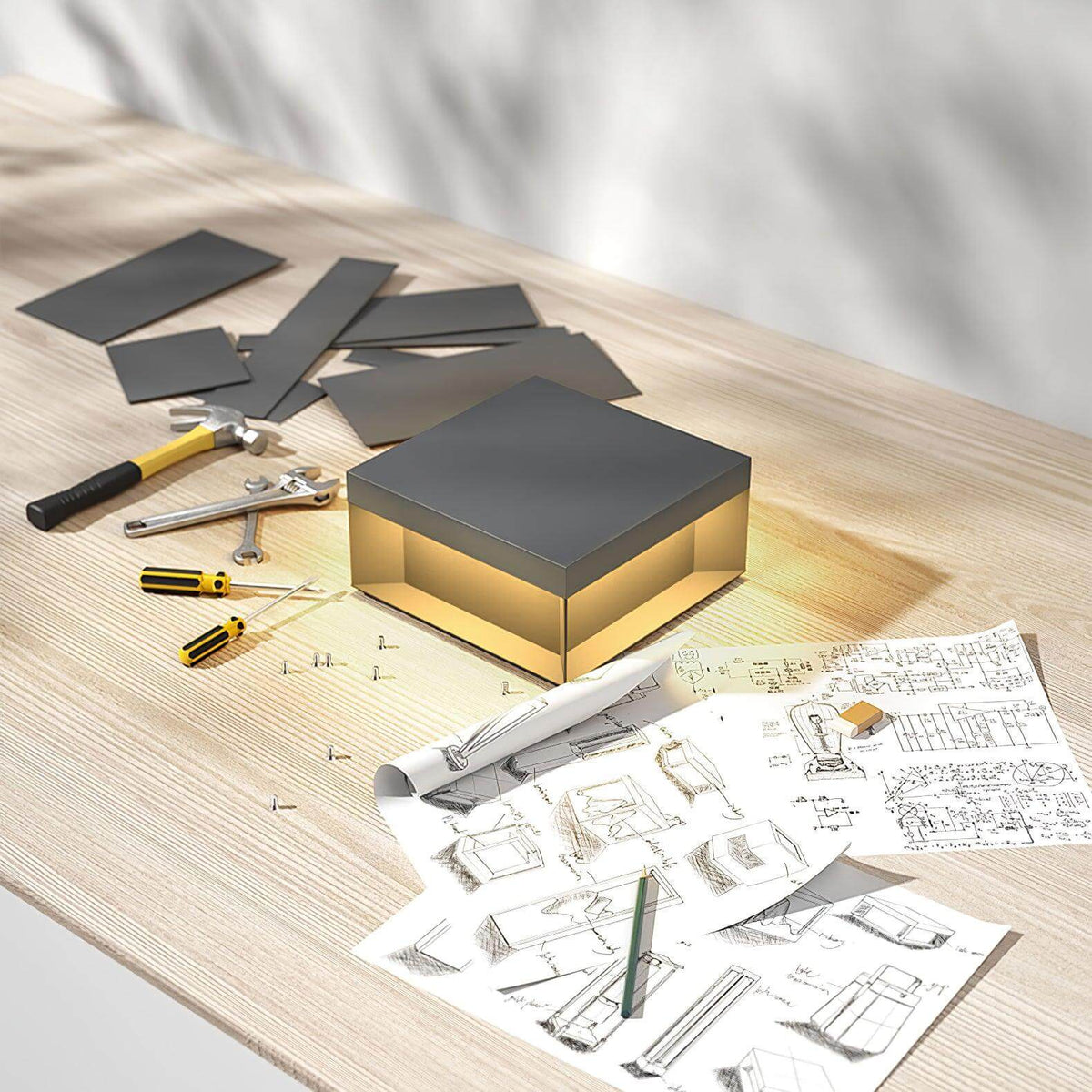 Lampe de Poste Solaire d'Extérieur - Étanche IP65
