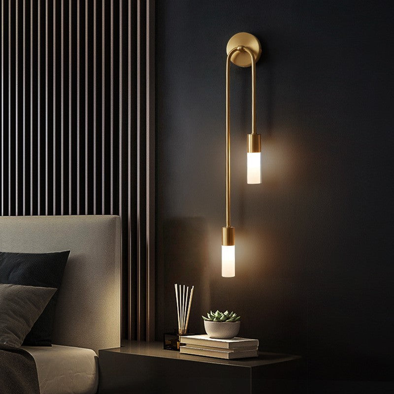 Applique Murale LED Moderne Or Double Tige