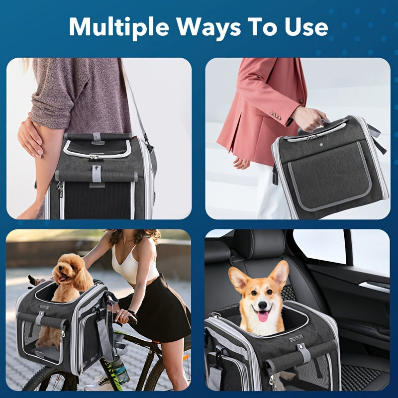 Panier de vélo extensible pour animaux de compagnie – Confortable et sûr pour les petits chiens et chats