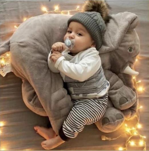 Coussin Bébé Éléphant Câlin – Doux, Câlin et Confortable